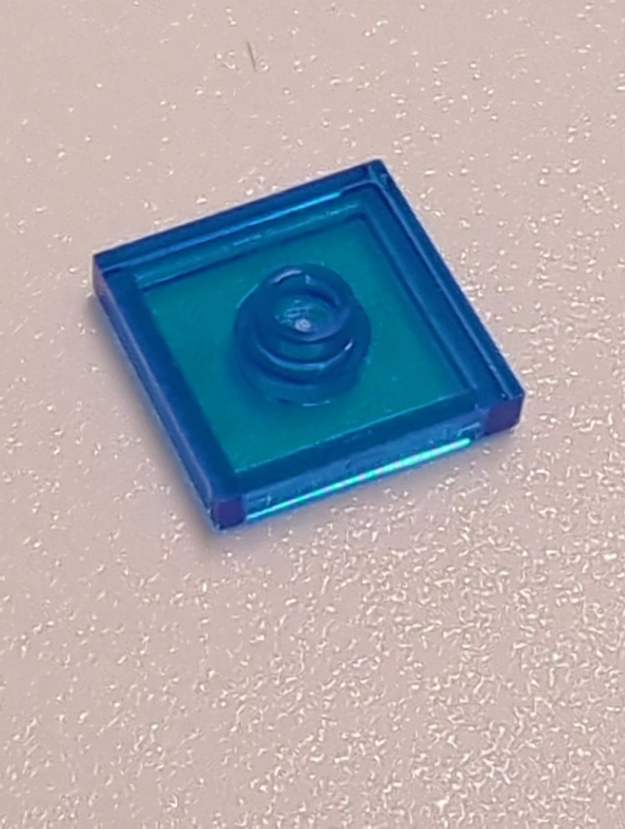 NEU Plate, Modified 2 x 2 with Groove and 1 Stud in Center (Jumper) transparent dunkelblau trans-dark blue
