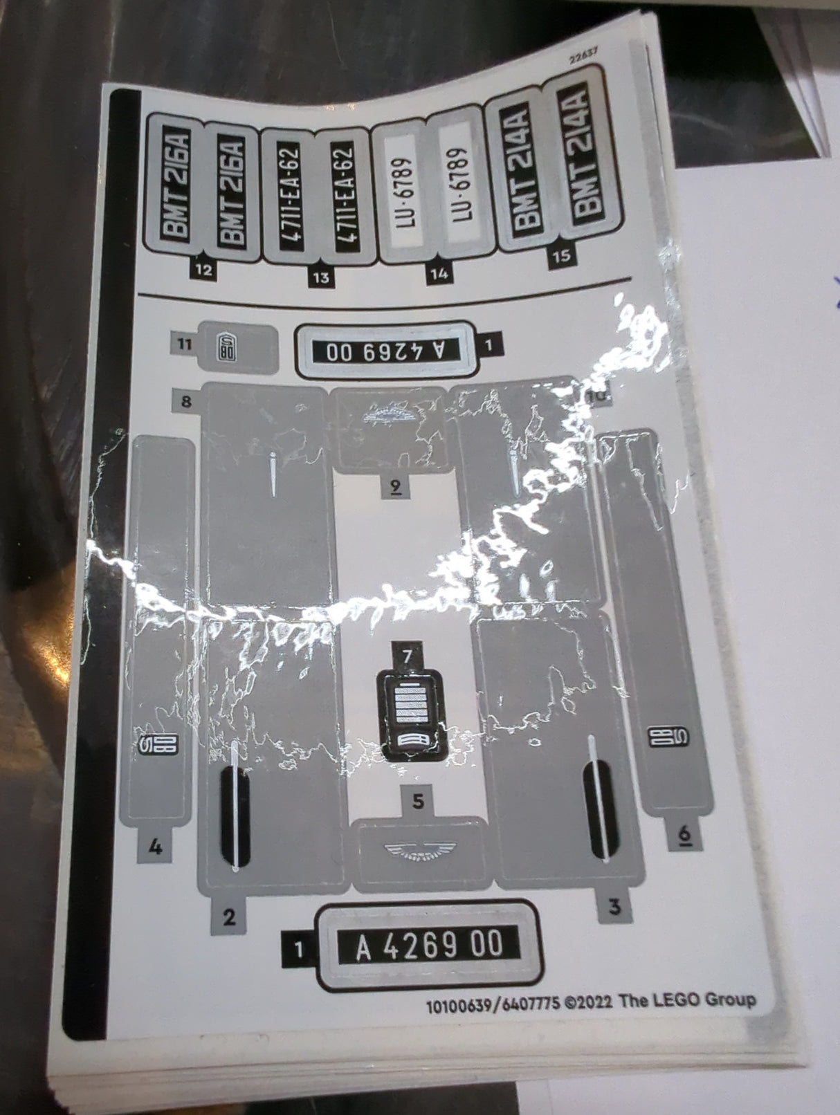 NEU Sticker Sheet for Set 76911 - (10100639/6407775)