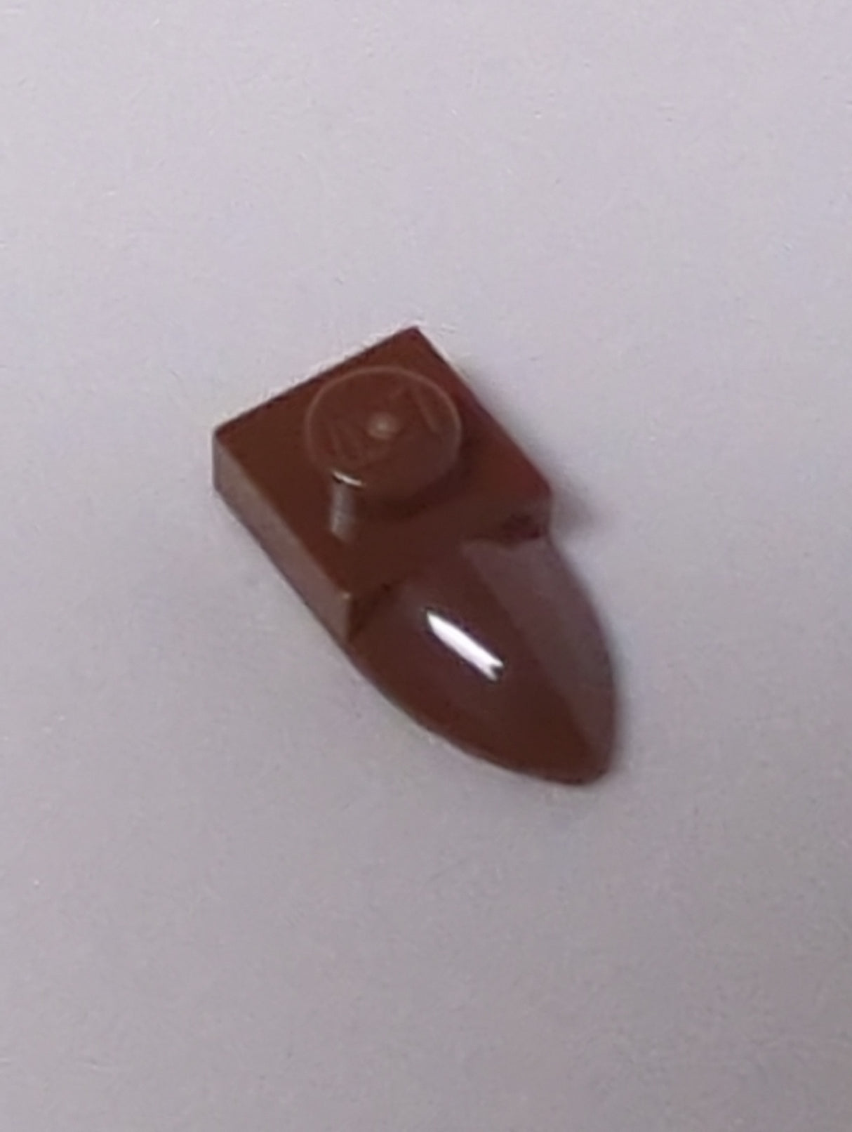 NEU Platte modifiziert 1 x 1 mit Zahn horizontal neubraun