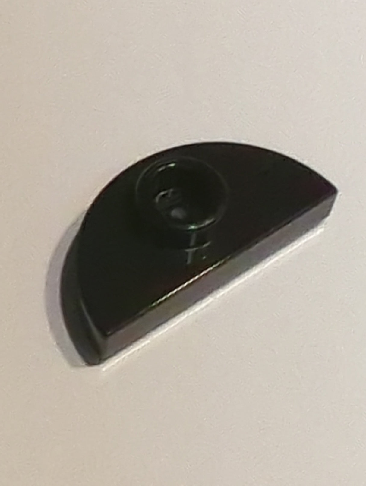 NEU Platte, rund 1 x 2 Hälfte mit 1 Noppe (Jumper) schwarz