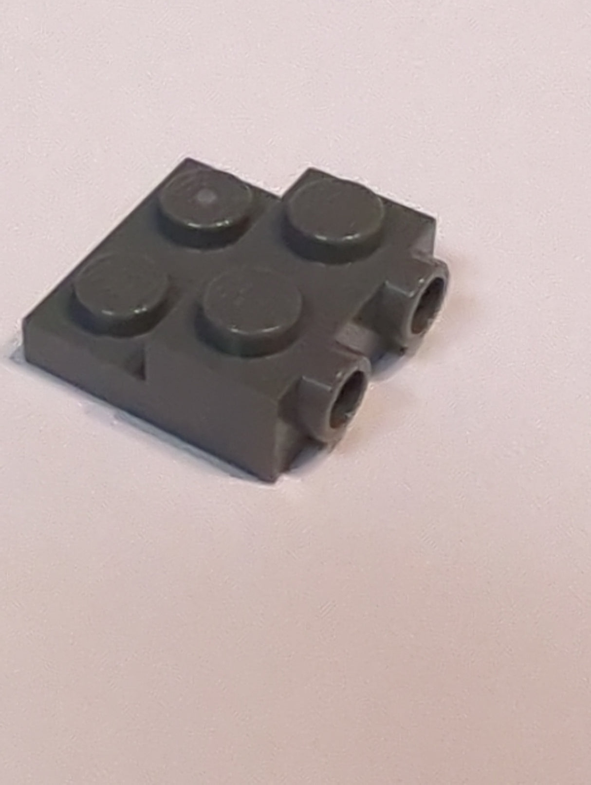 NEU Platte, modifiziert 2 x 2 x 2/3 mit 2 Noppen an der Seite neudunkelgrau