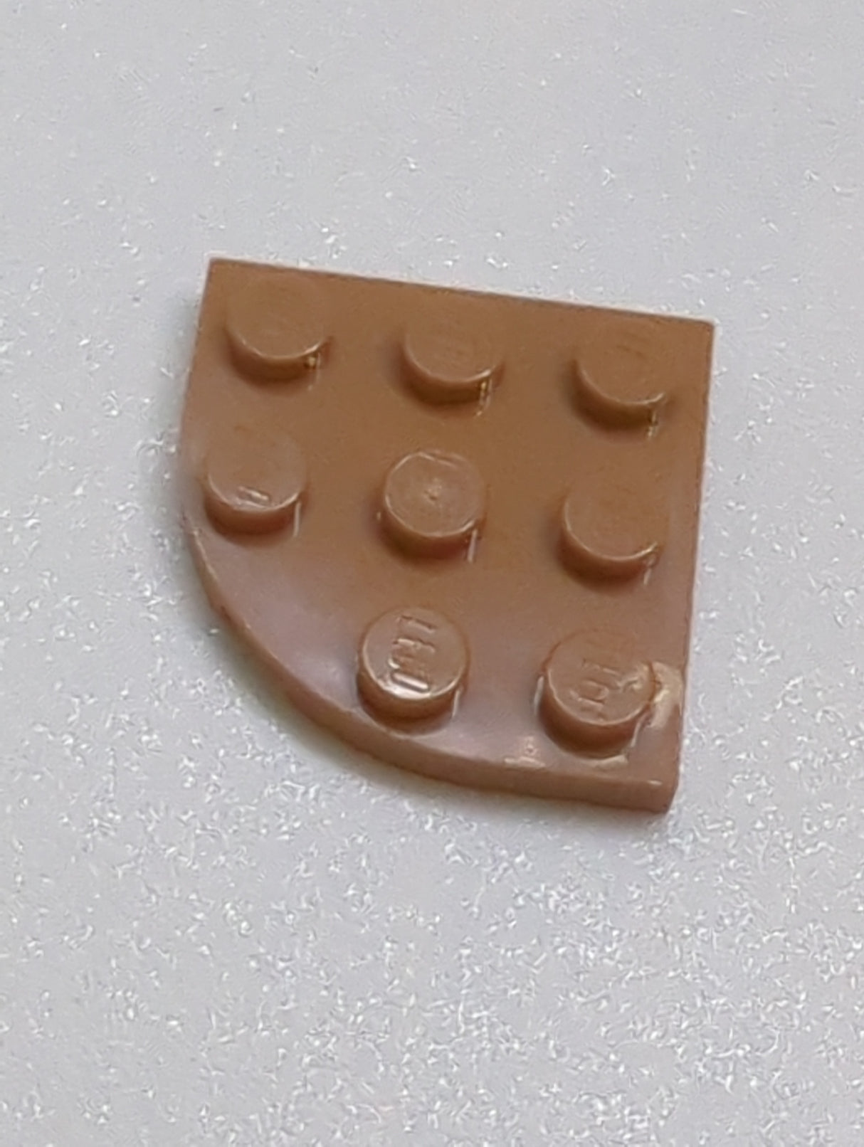 3x3 Kreis 1/4 Eckplatte / Rundplatte nougat (medium)