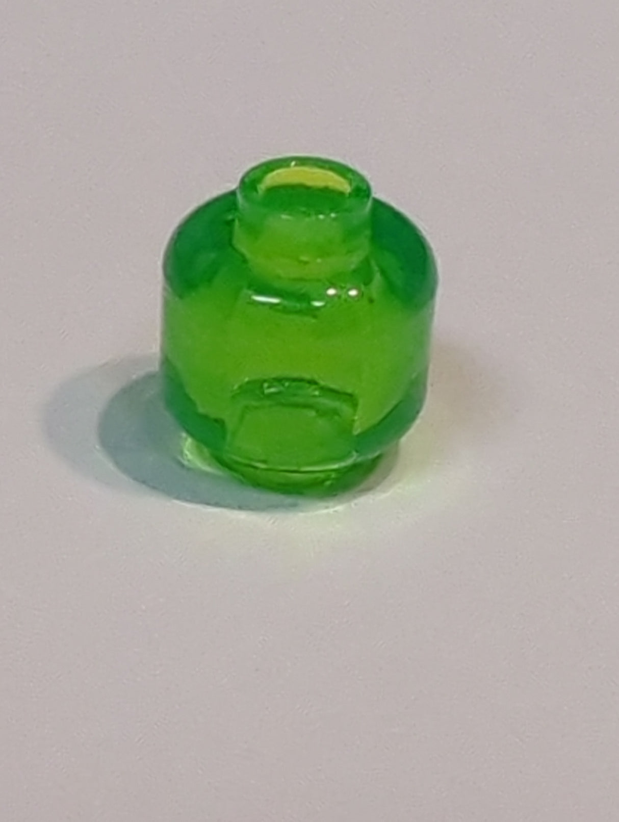 NEU Minifigur, Kopf (Plain) - transparent mediumgrün