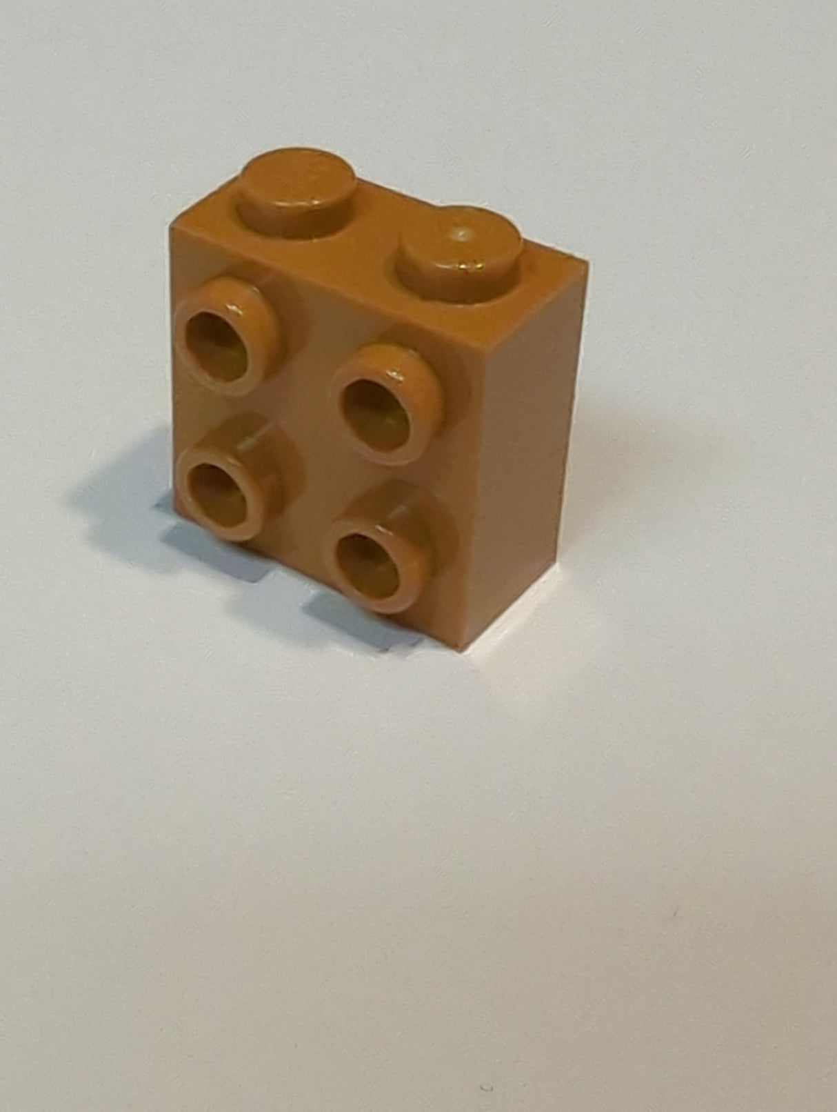 NEU Stein, modifiziert 1x2x1 2/3 mit Noppen an einer Seite nougat (medium)