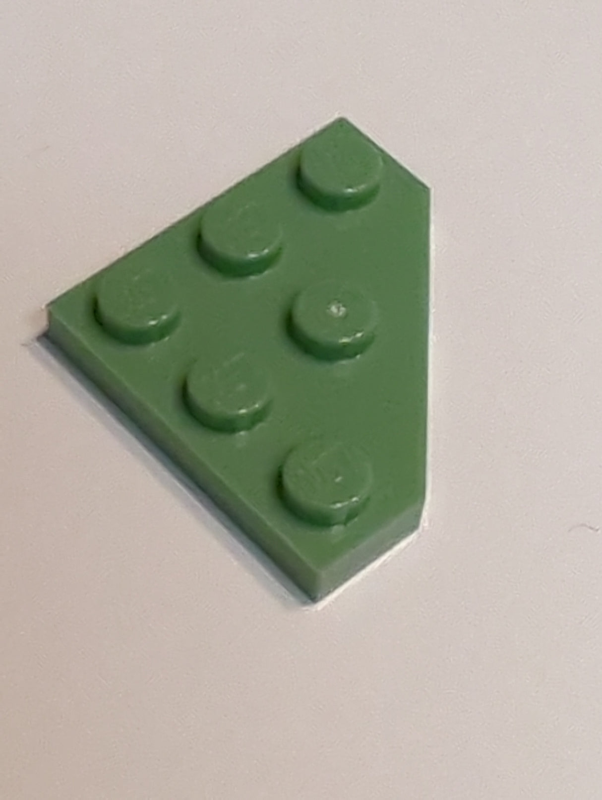 NEU Keilplatte 3 x 3 Ecke abgeschnitten sandgrün