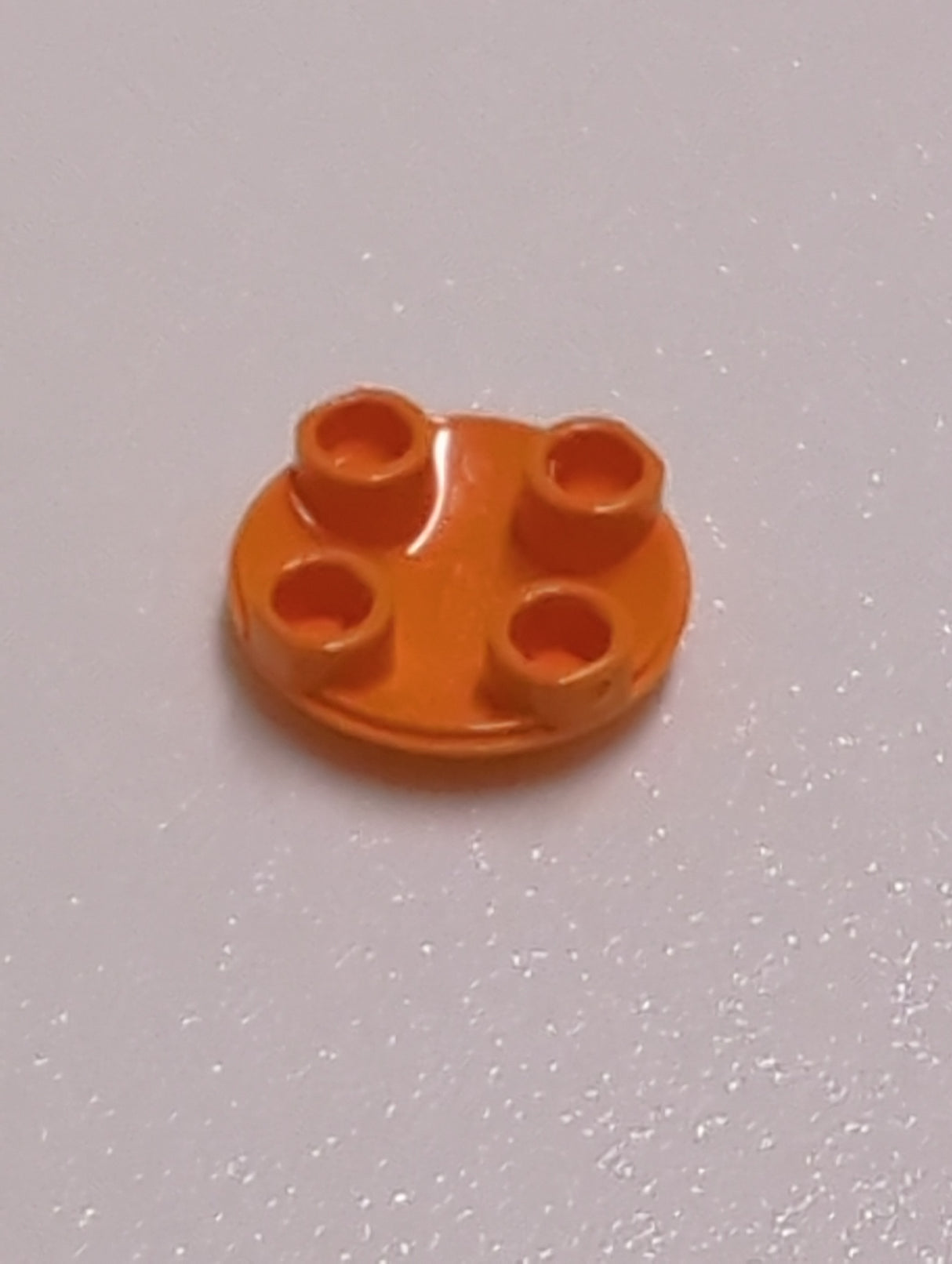 NEU Platte, rund 2 x 2 mit abgerundeter Unterseite (Bootsbolzen) orange