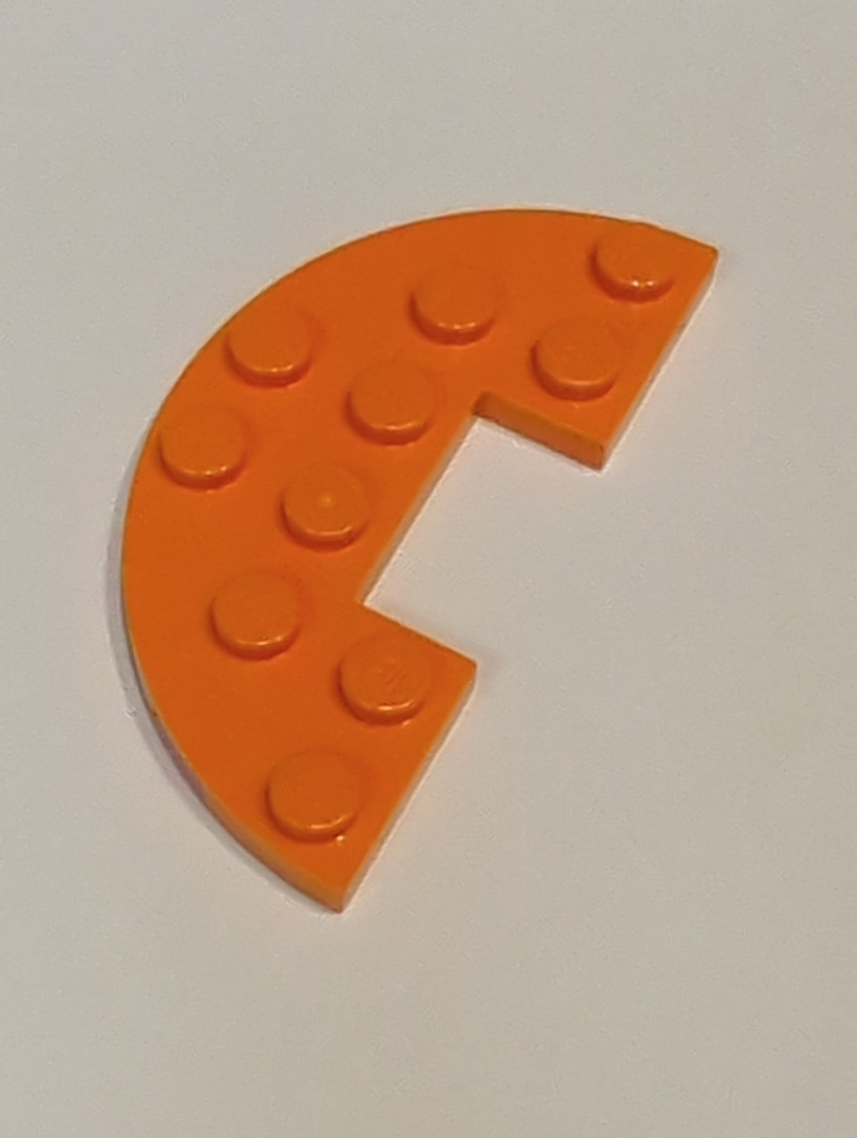 NEU Platte, rund halb 3 x 6 mit 1 x 2 Ausschnitt orange