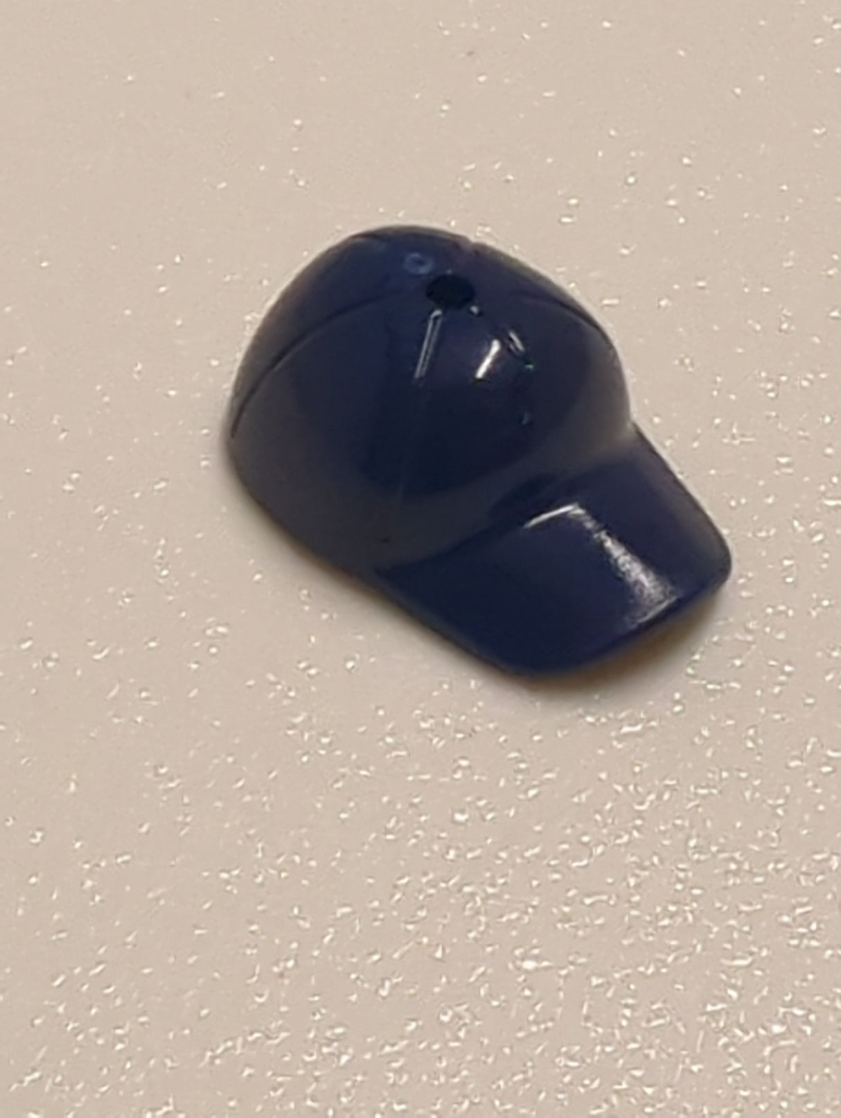 NEU Minifigur, Cap Kappe - Kurzer gebogener Schirm mit Nähten und Loch oben dunkelblau