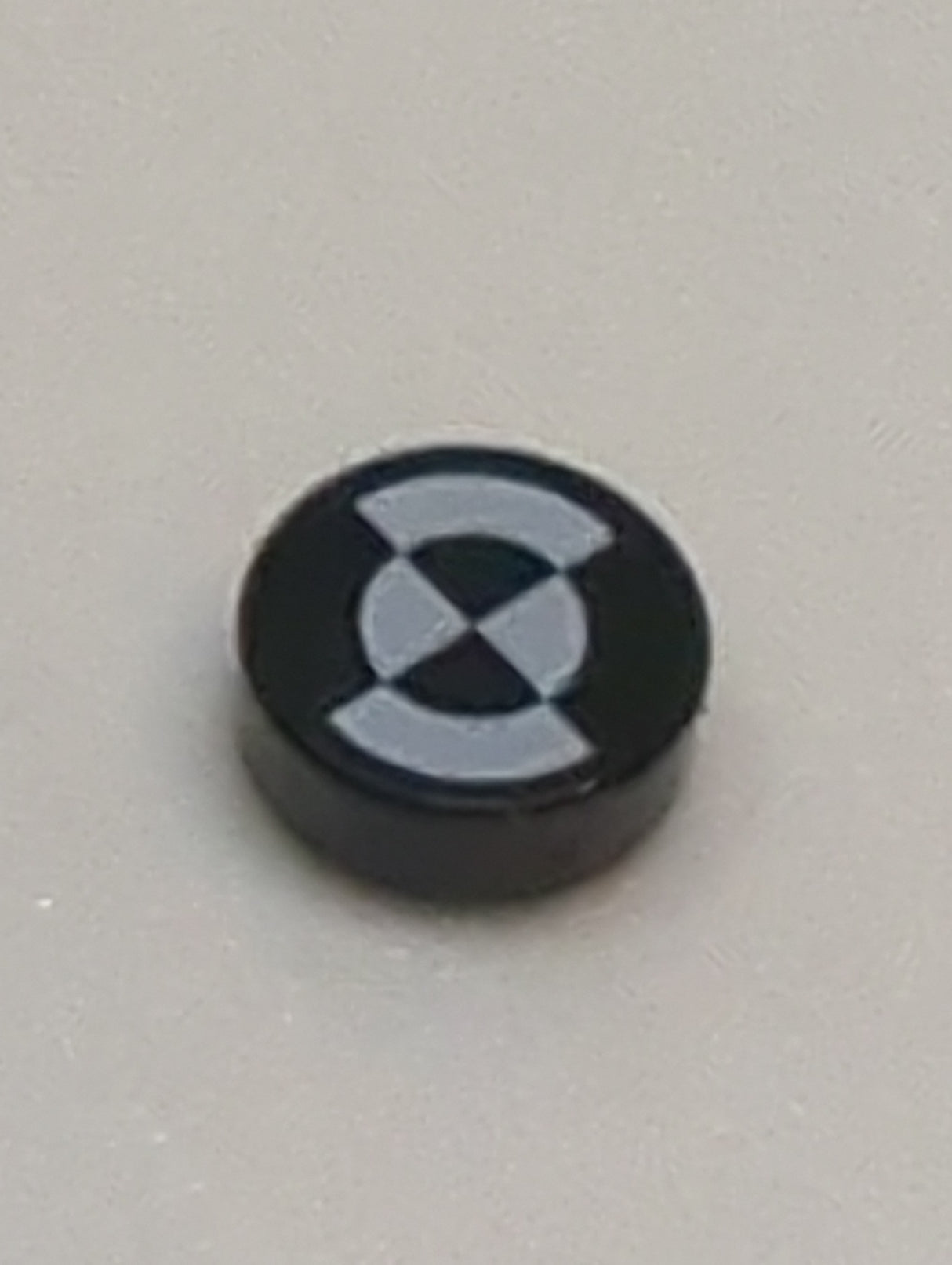 NEU Fliese, rund 1 x 1 mit weißen Viertelkreisen und Bögen (Fiducial-Marker) Muster schwarz
