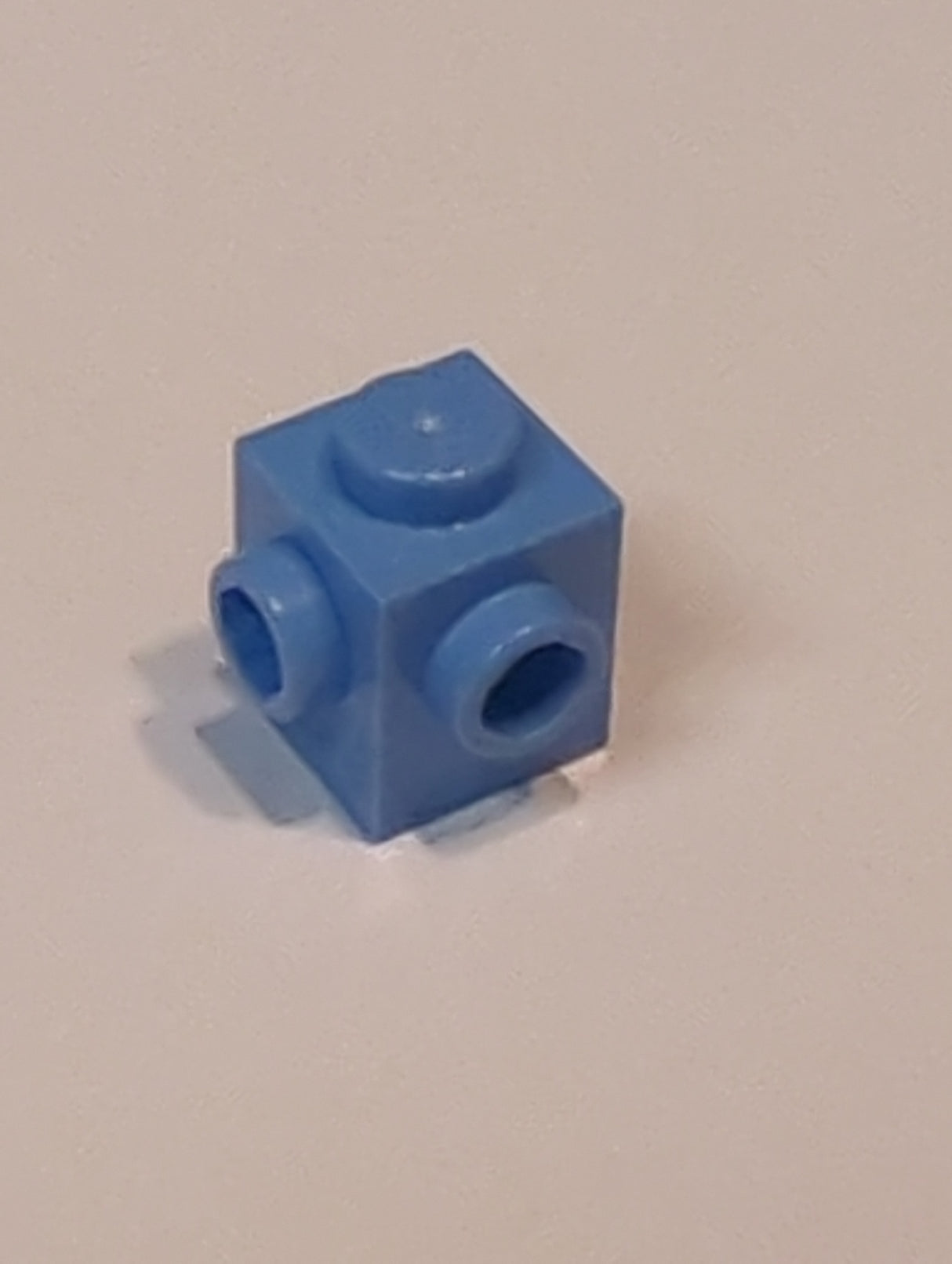 NEU Stein, Modifiziert 1 x 1 mit Noppen an 2 Seiten, nebeneinander mittelblau