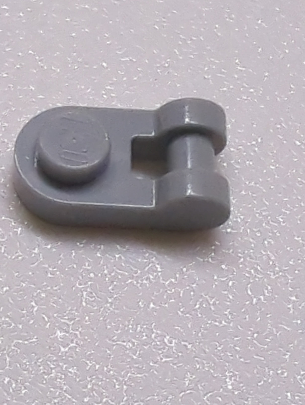 Platte, Rund 1 x 1 mit Stangenhalter neuhellgrau