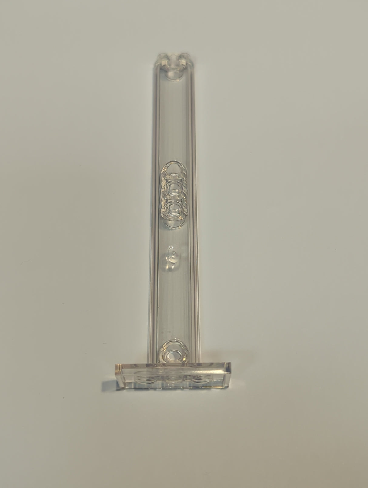 NEU Stütze 2 x 4 x 13 Halbkreis mit 5 Pin-Löchern transparent weiß