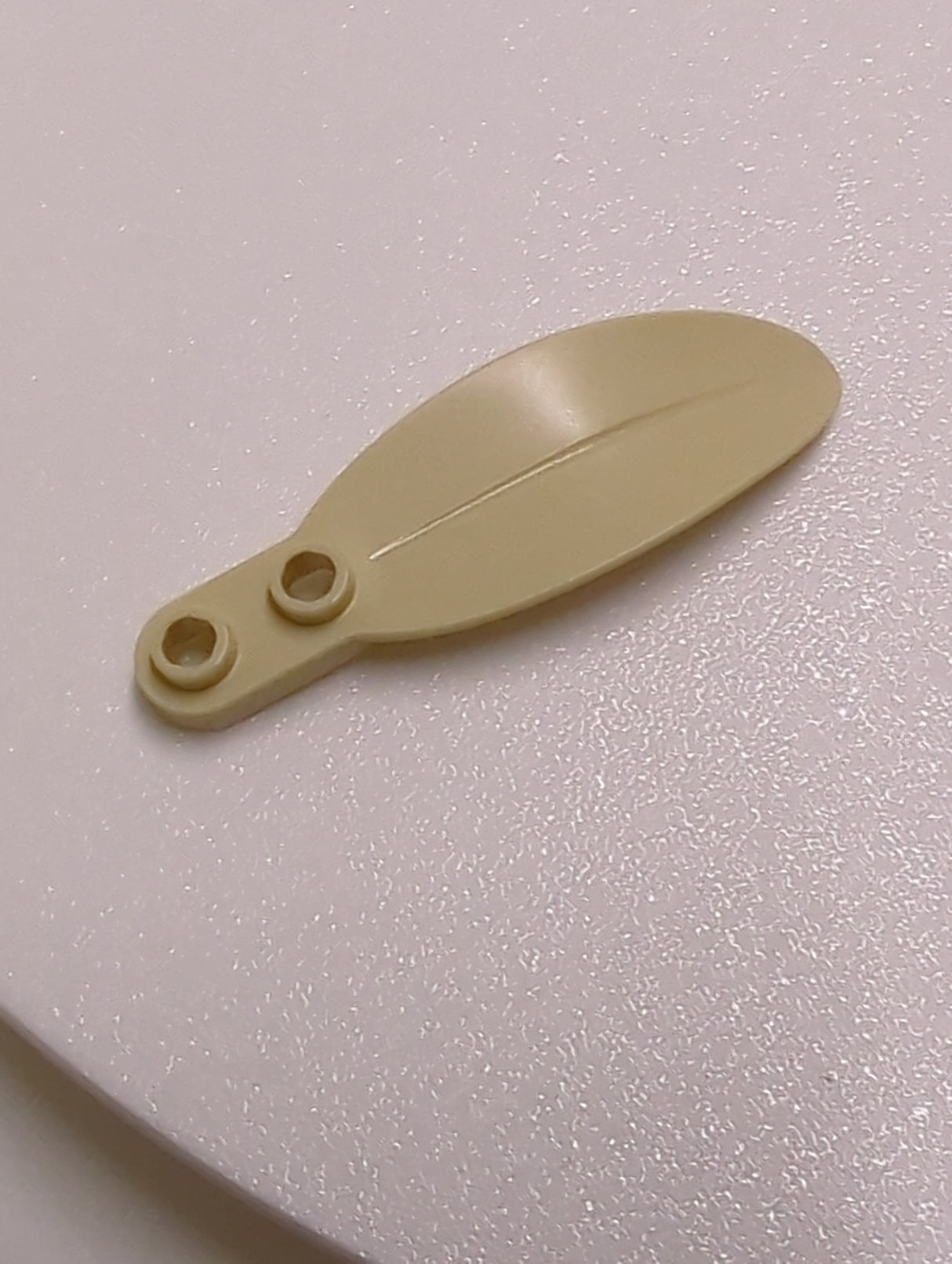 NEU Pflanzenplatte, Rund 1 x 2 mit Blatt beige