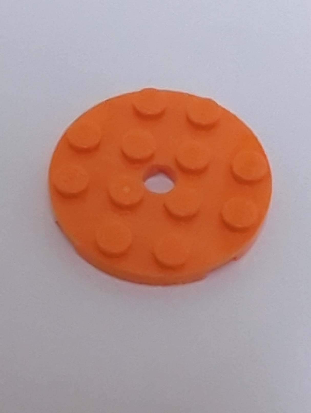 NEU Plate, Round 4 x 4 with Hole orange orange
