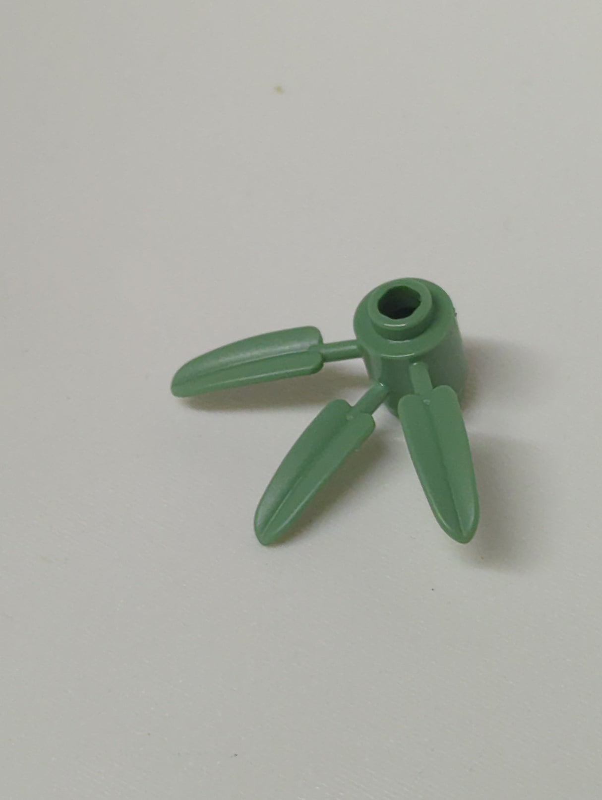 NEU Pflanze Stein, rund 1 x 1 mit 3 Blättern sandgrün