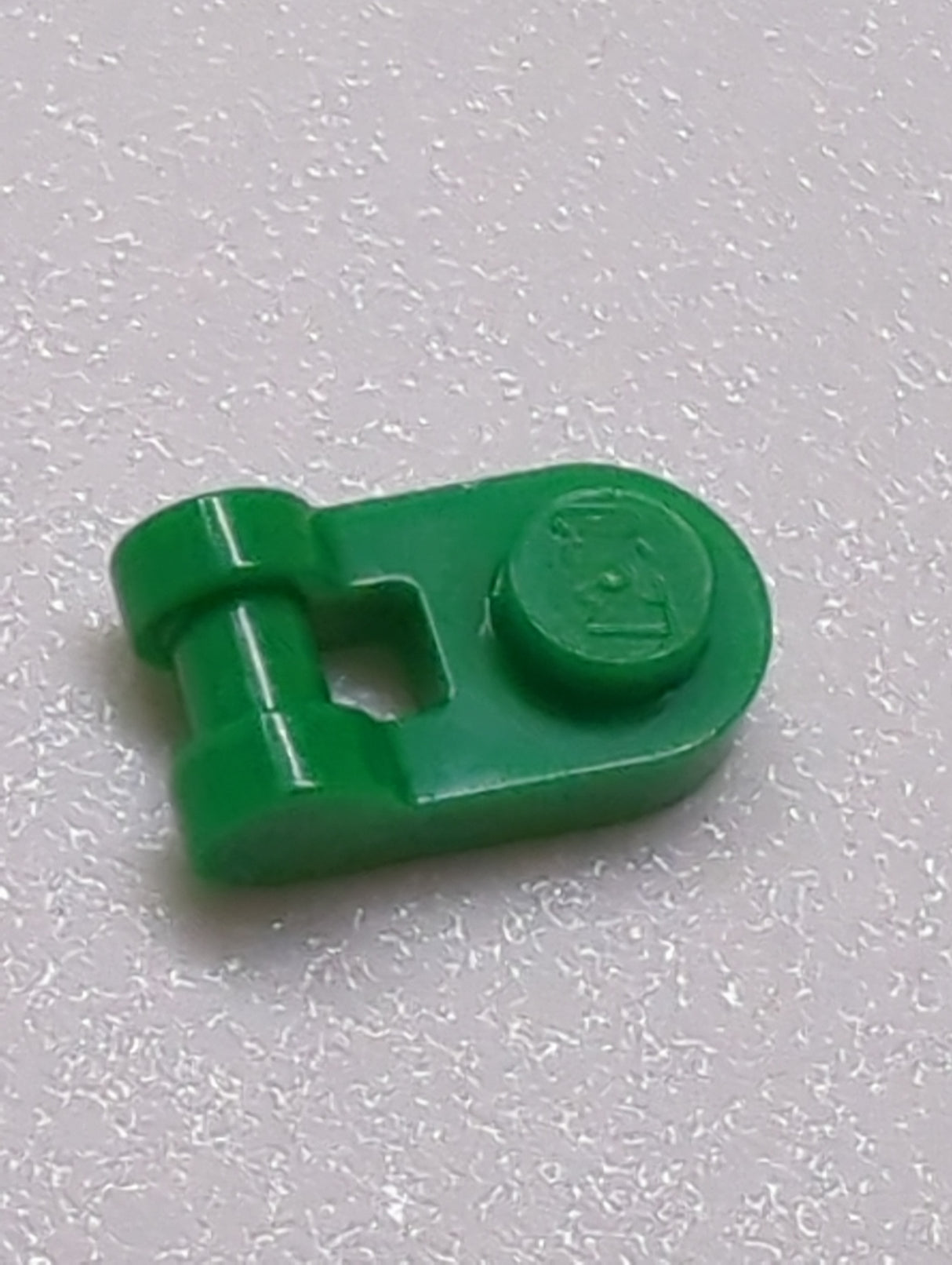 Platte, Rund 1 x 1 mit Stangenhalter grün