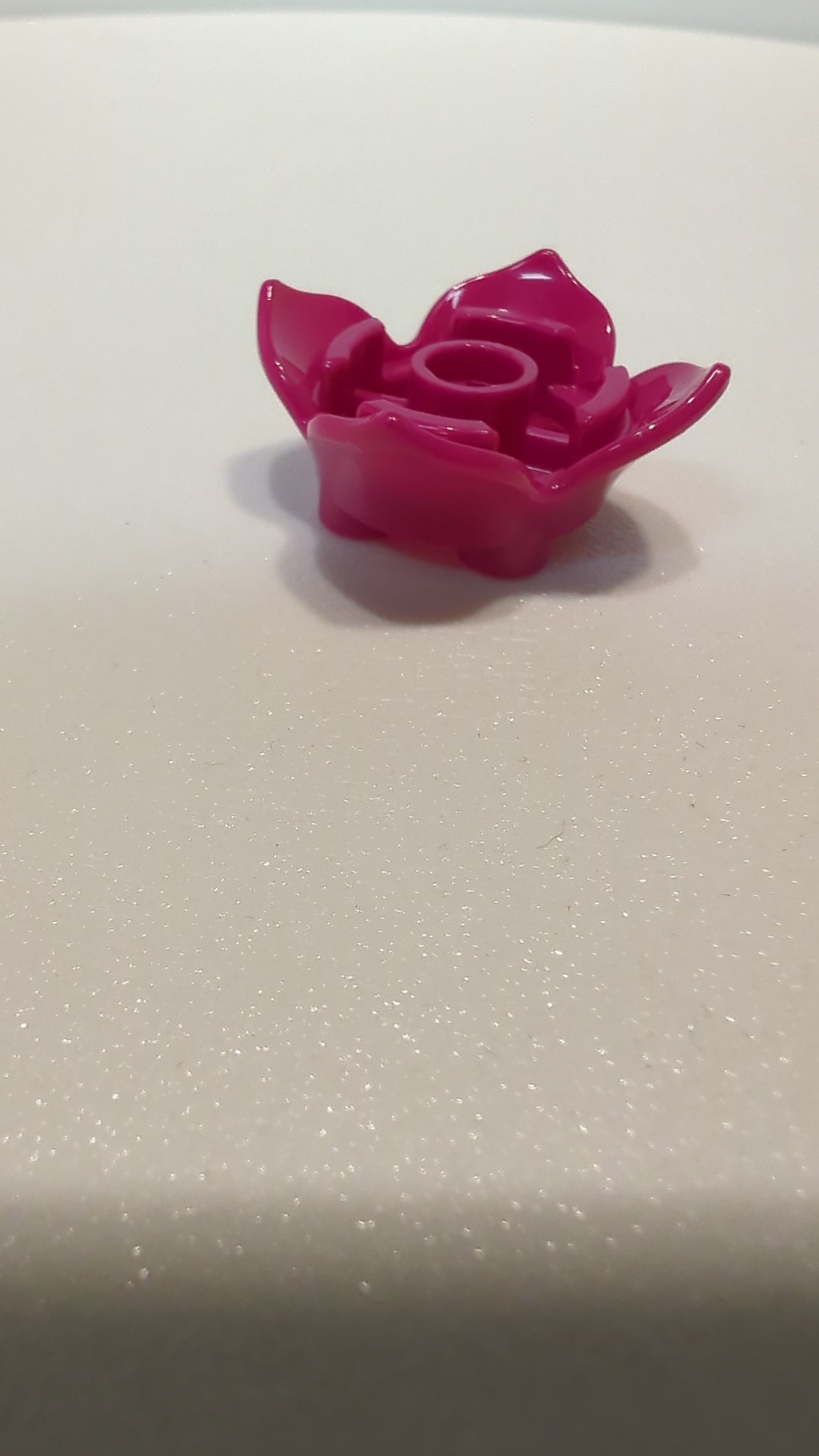 NEU Pflanze Blüte 2 x 2 mit 4 Blättern und Achsloch magenta