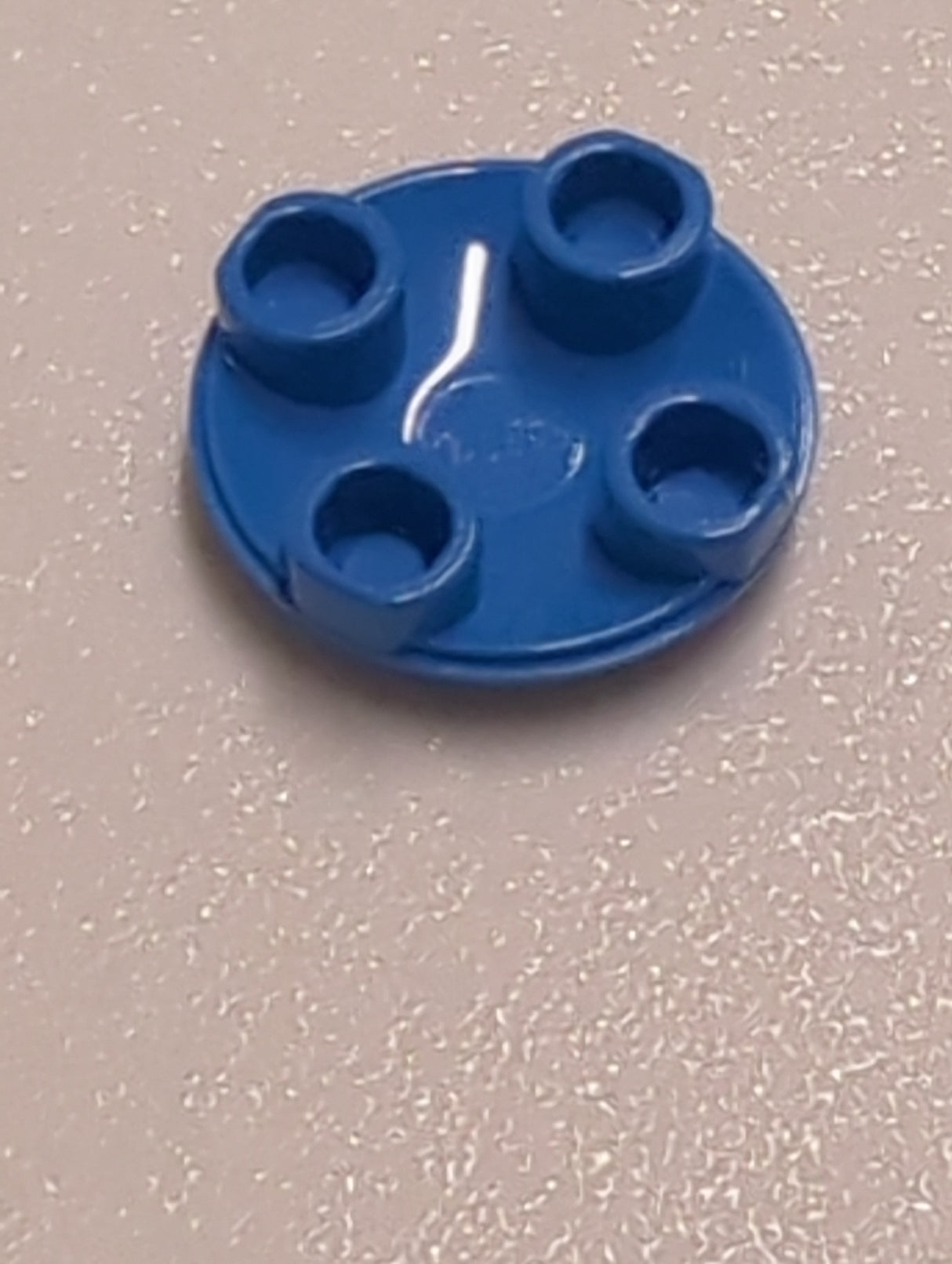 NEU Platte, rund 2 x 2 mit abgerundeter Unterseite (Bootsbolzen) dunkelazur