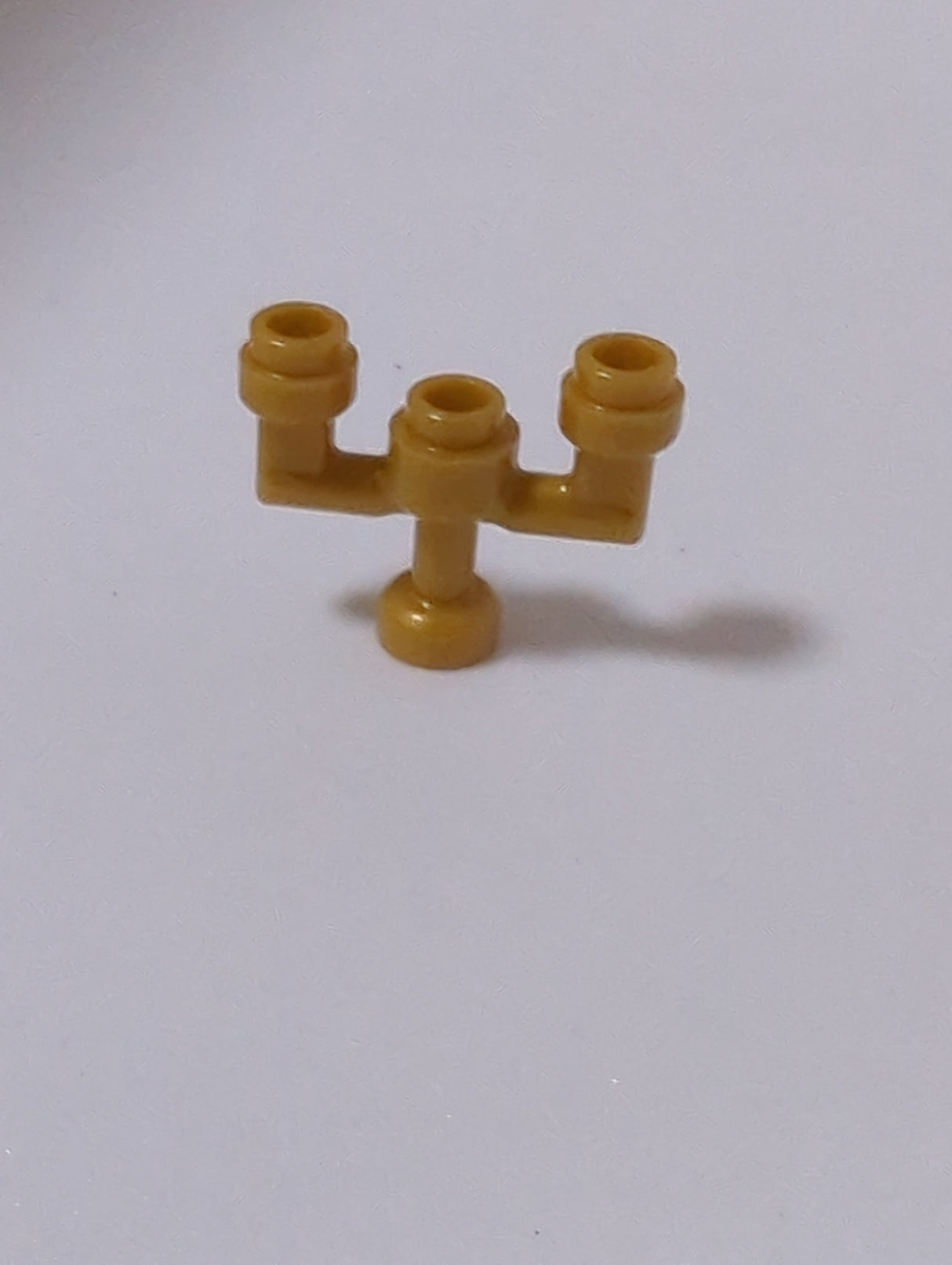 NEU Minifigure, Utensil Candlestick / Candelabra pearlgold pearl gold