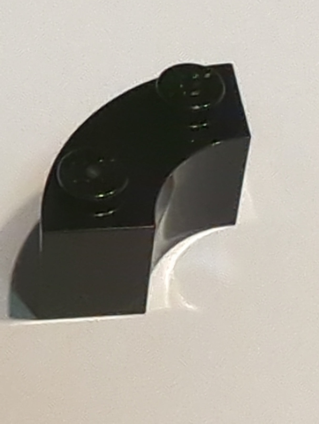 NEU Stein rund, Ecke 2 x 2 Macaroni mit Noppen Halter und verstärkter Unterseite, schwarz