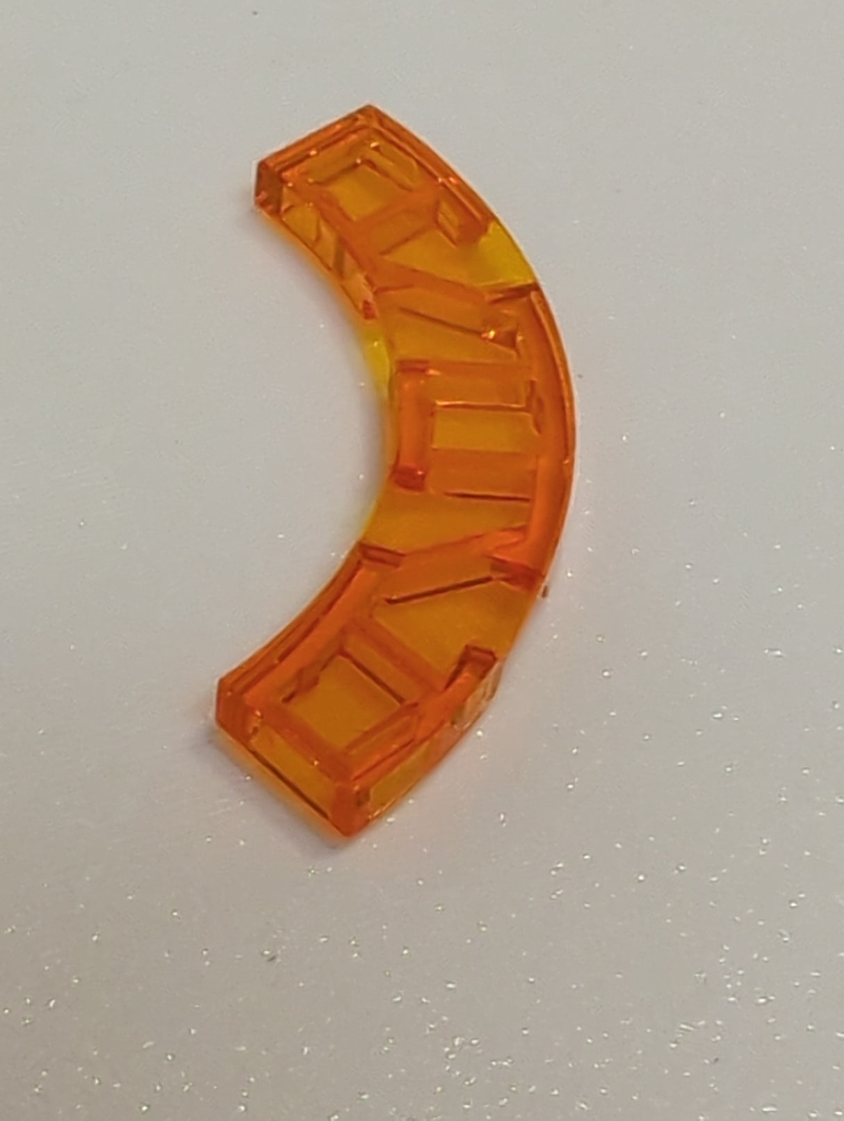 NEU Fliese, runde Kurve 4 x 4 Macaroni breit transparent orange