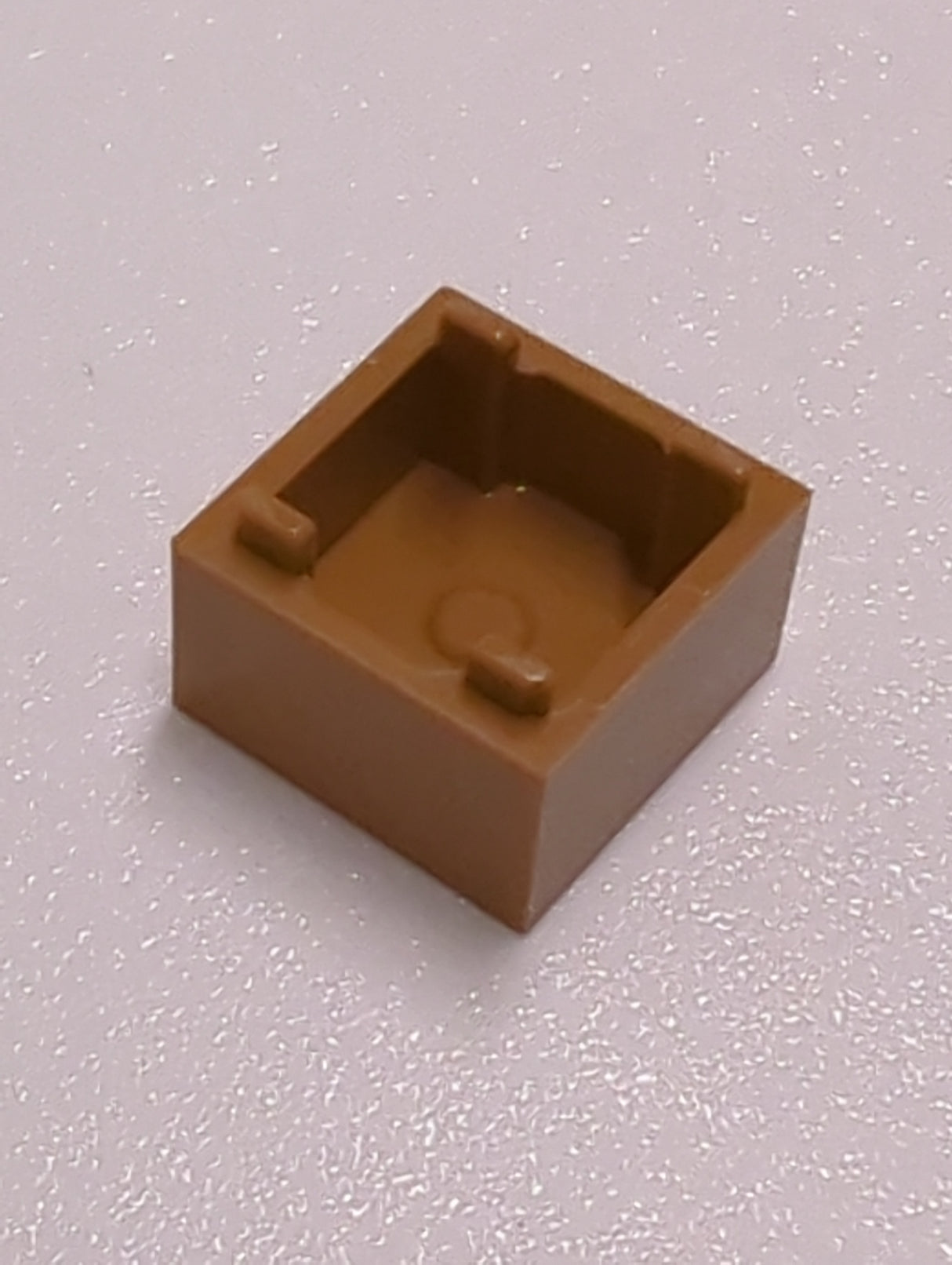 NEU Behälter, Box 2 x 2 x 1 - Öffnung oben mit erhöhtem Innenboden nougat (medium)