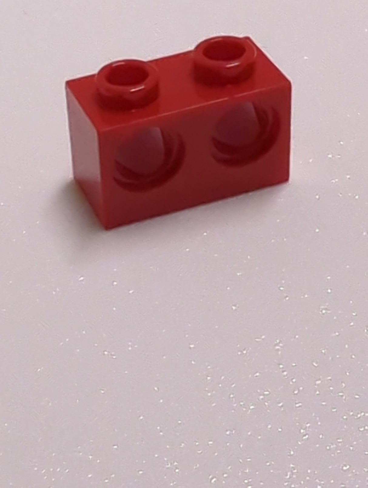 NEU Technik, Stein 1 x 2 mit Löchern rot