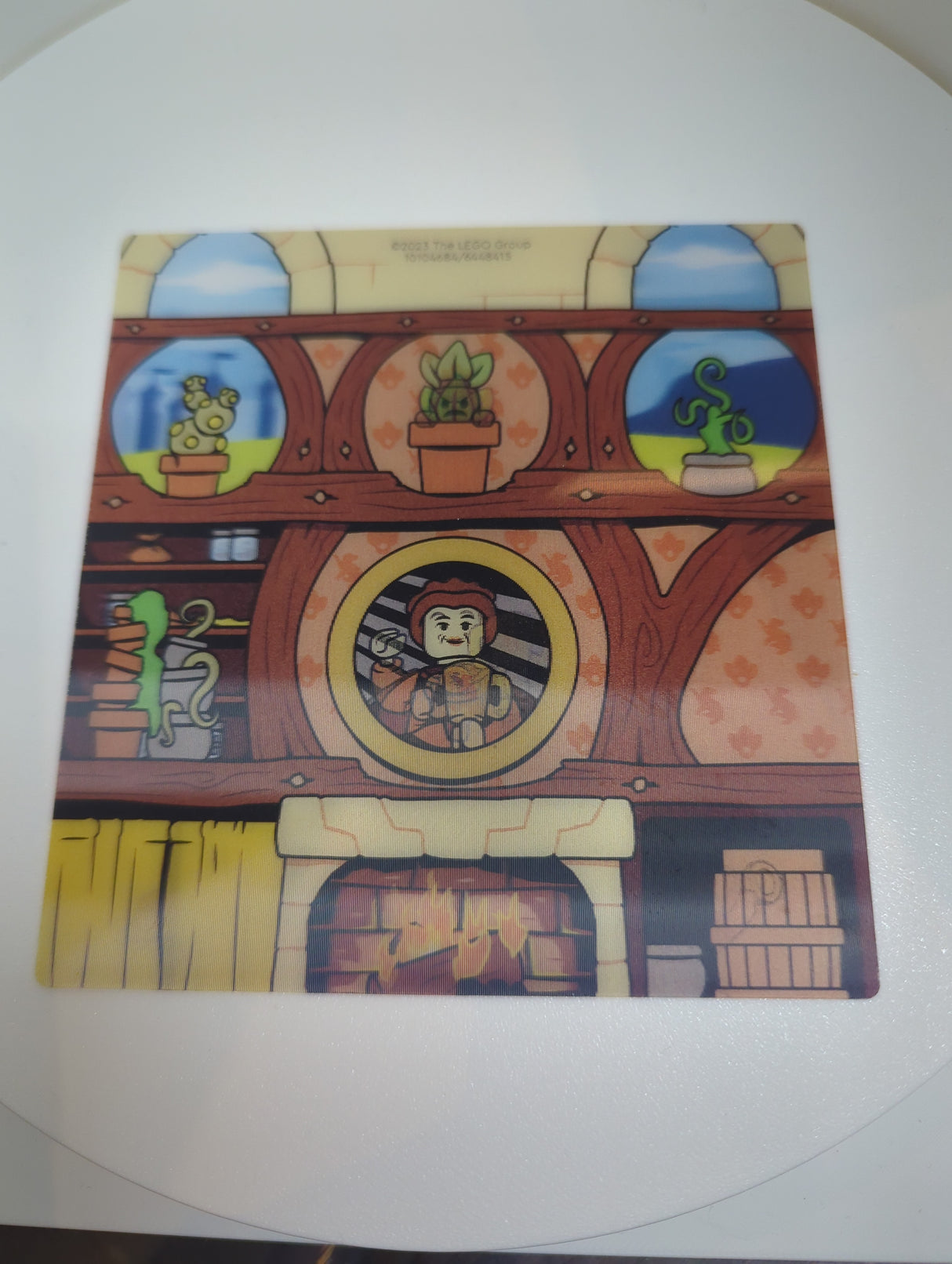 NEU Plastic 3D Backdrop with Hufflepuff Common Room Pattern