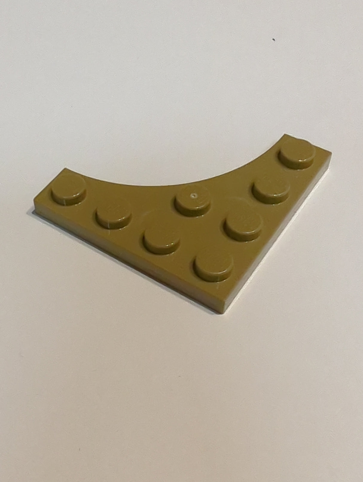 NEU Platte, modifiziert 4 x 4 mit 3 x 3 gebogenem Ausschnitt dunkelbeige