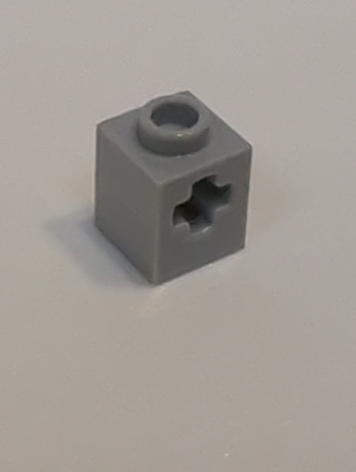 NEU Technik Stein 1 x 1 mit Achsloch neuhellgrau