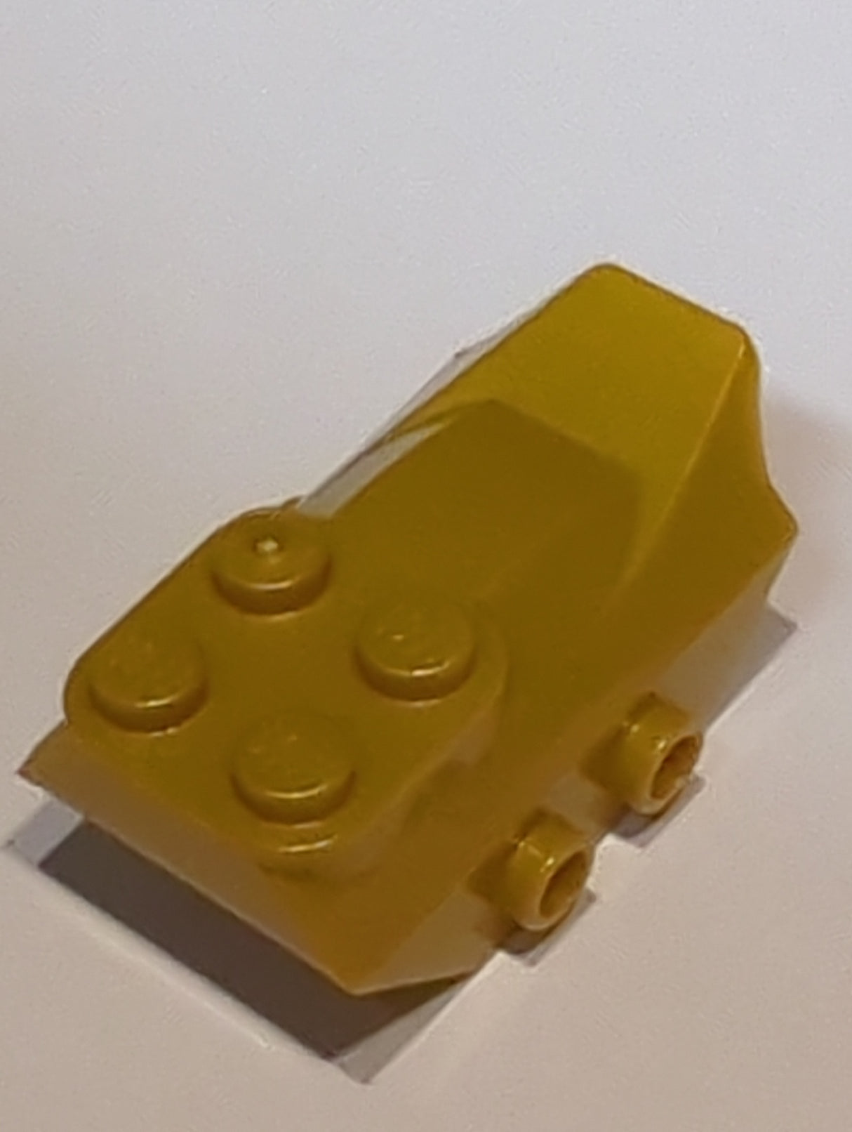 NEU Bogenstein 4 x 2 mit 4 Noppen oben, je 2 Noppen an den Seiten, Flügelende pearlgold