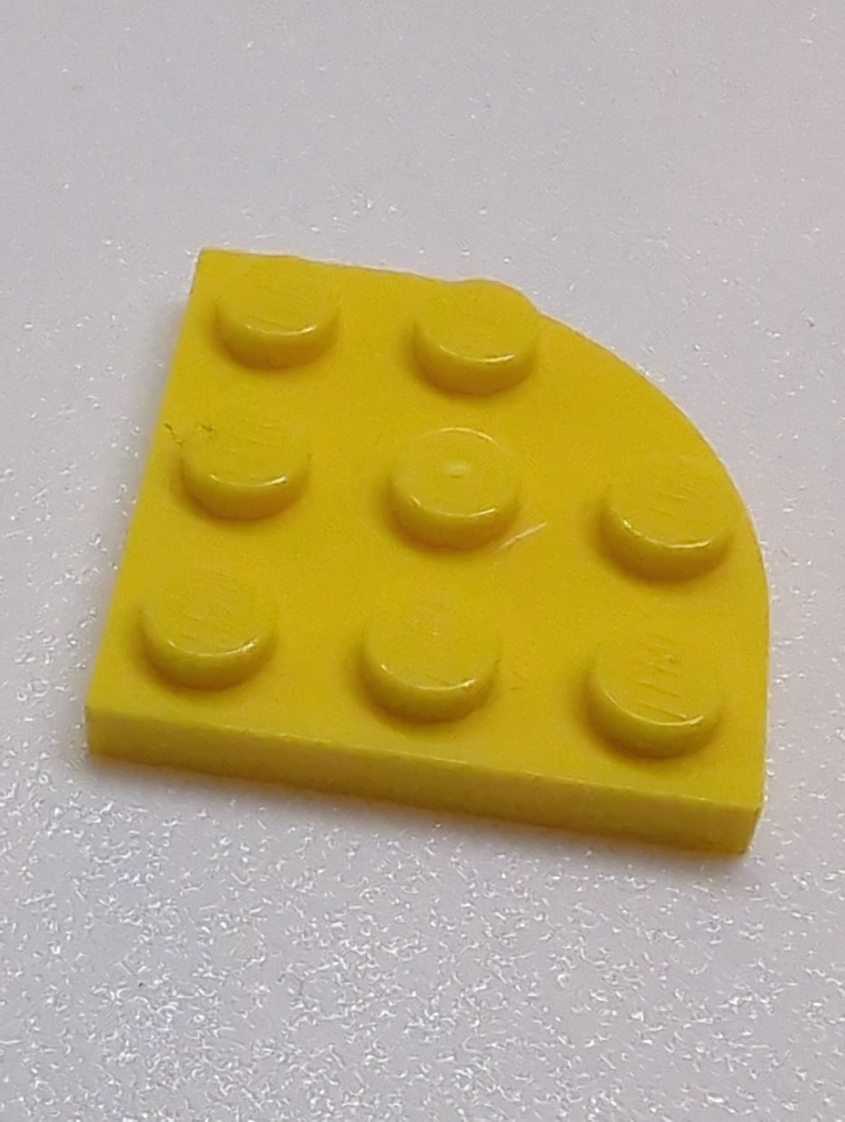 3x3 Kreis 1/4 Eckplatte / Rundplatte gelb