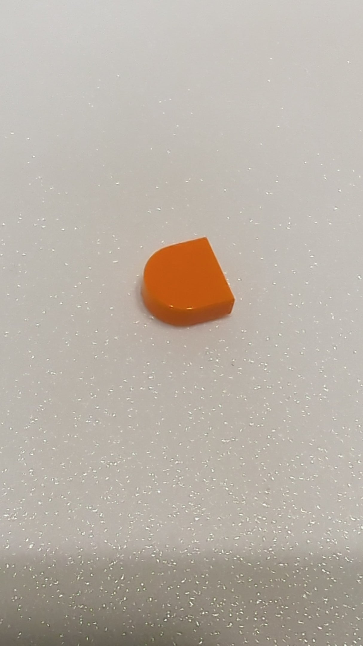 NEU Fliese, Rund 1 x 1 Halbkreis verlängert orange