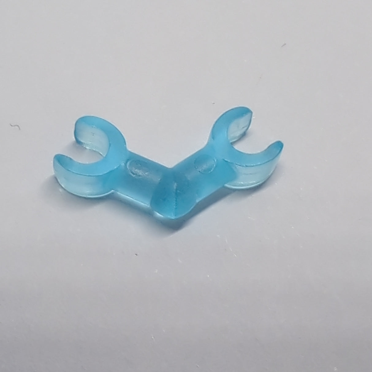 Arm Skelett, gekrümmt mit Clip (horizontaler Griff) transparent hellblau trans light blue