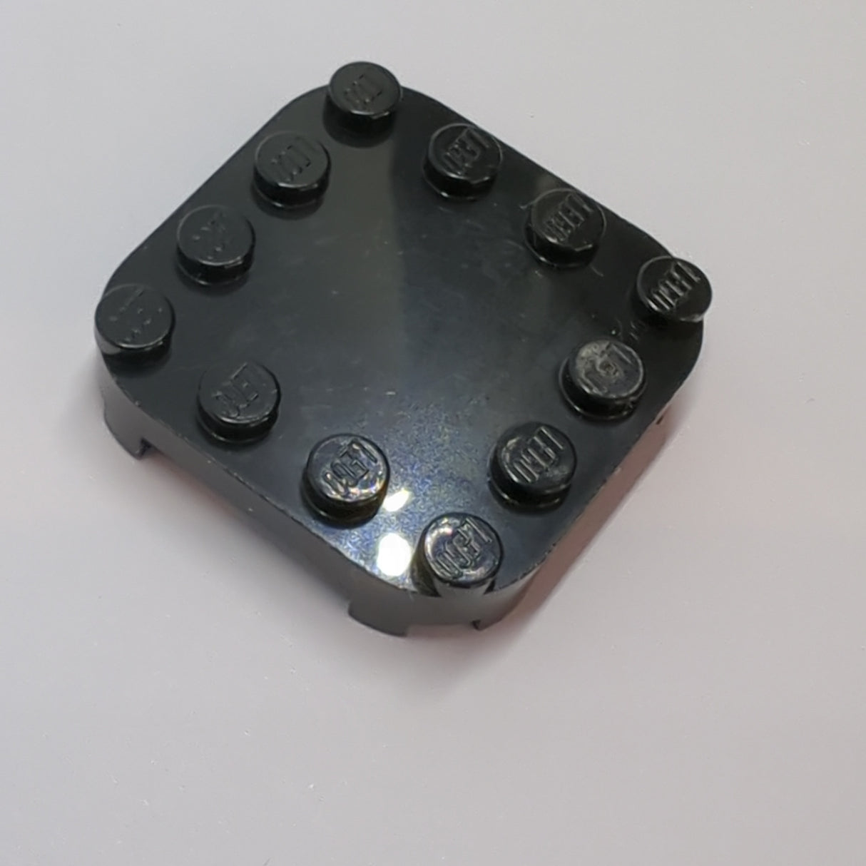 4x4 Platte mit abgerundeten Ecken schwarz black