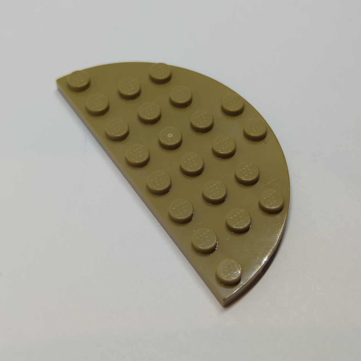 4x8 Platte doppelt abgerundet dunkelbeige dark tan