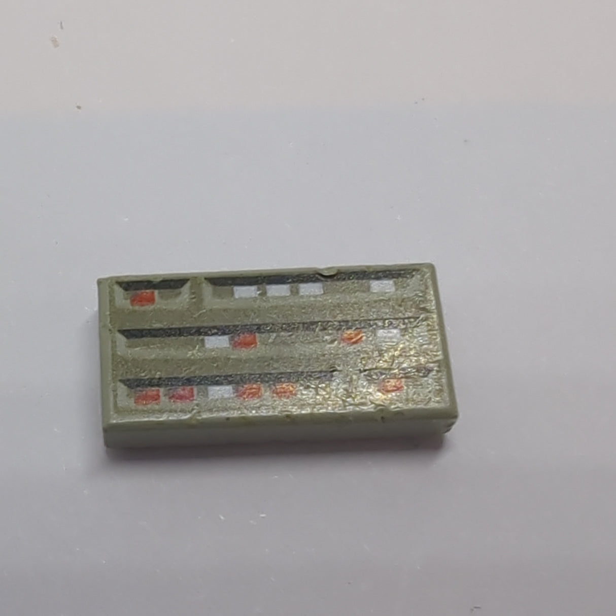 1x2 Fliese bedruckt  with SW Computer althellgrau light gray