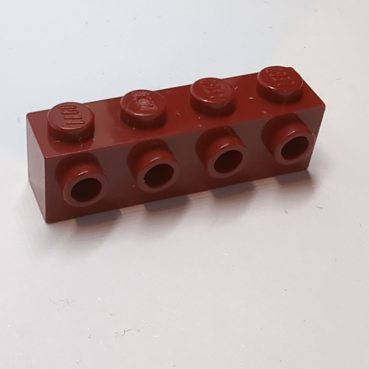 1x4 modifizierter Stein mit 4 Noppen an der Seite dunkelrot dark red