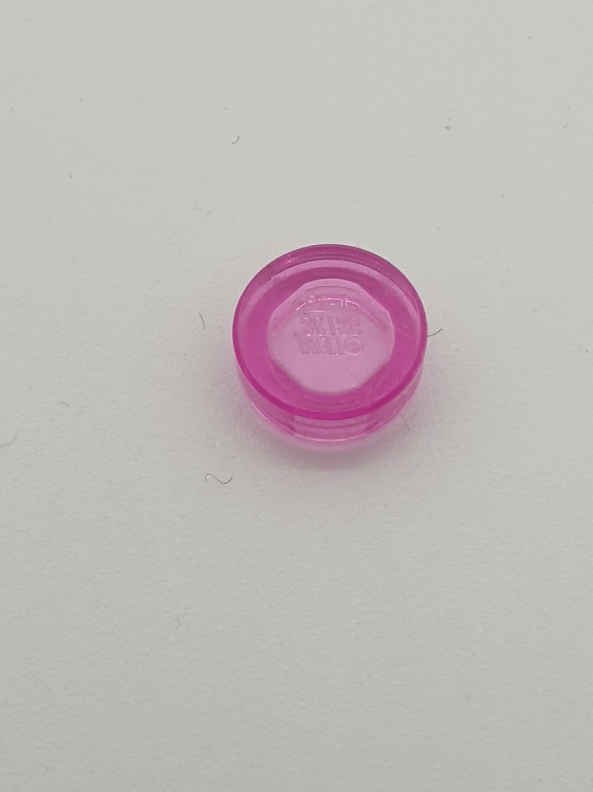 1x1 Fliese rund transparent rosa