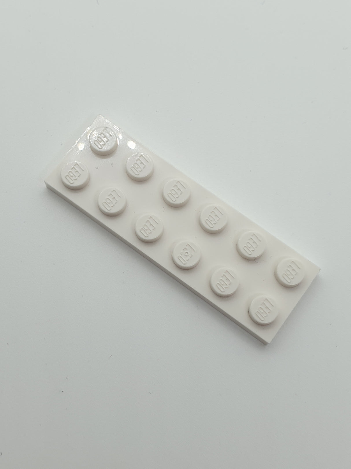 2x6 Platte weiß white