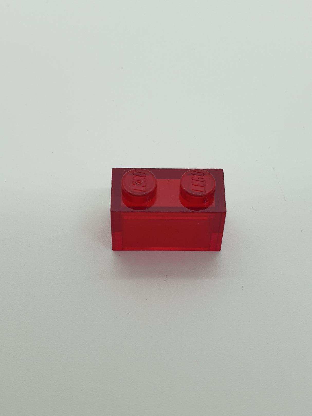 1x2 Stein transparent rot