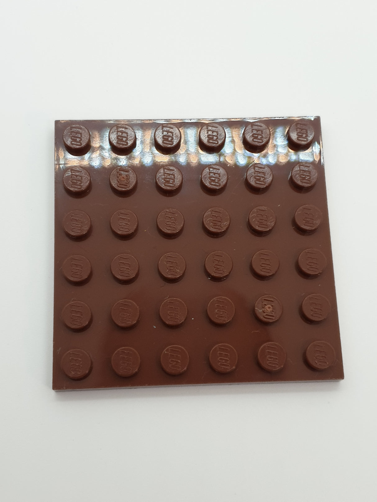 6x6 Platte neubraun reddish brown