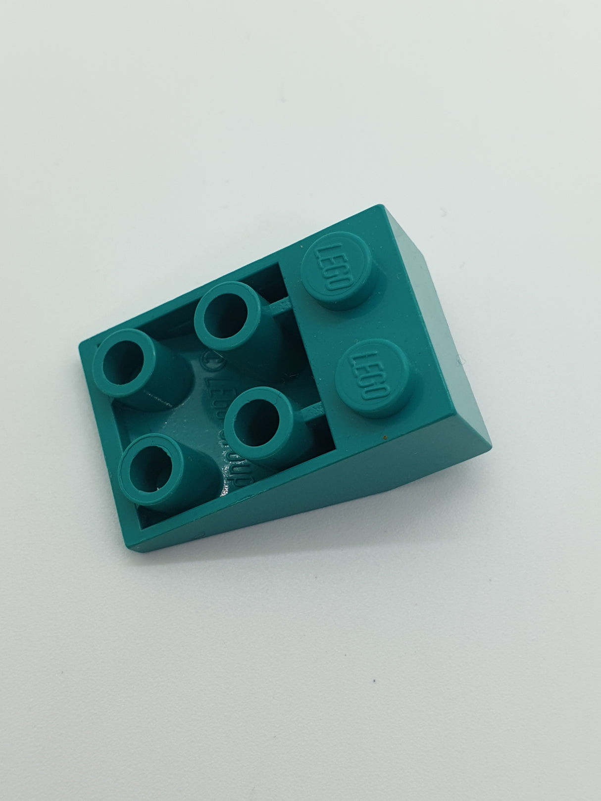 2x3 Invertstein 25° ohne Verbindung zwischen den Noppen türkis