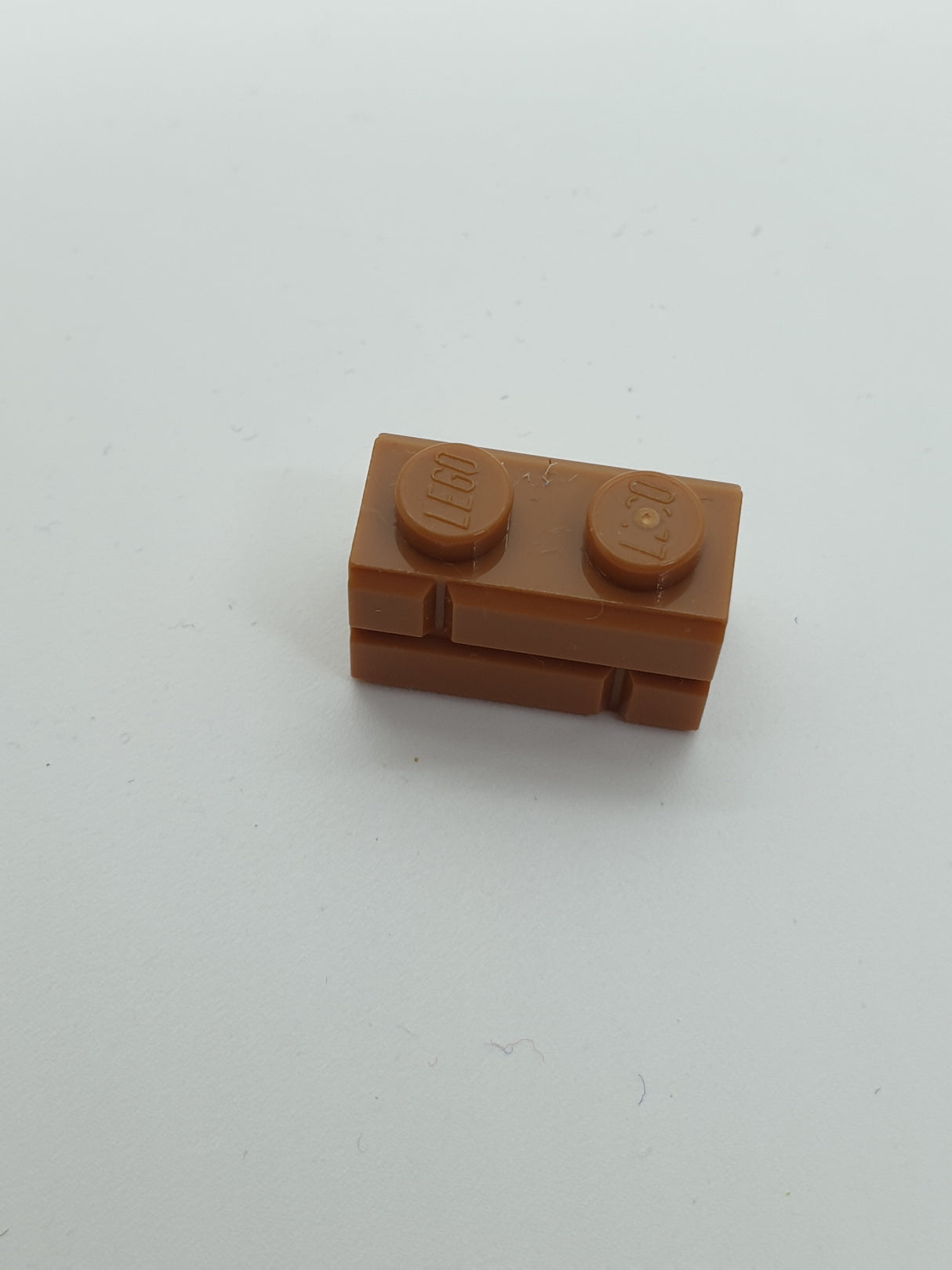 1x2 Mauerstein mit Profil dunkelorange