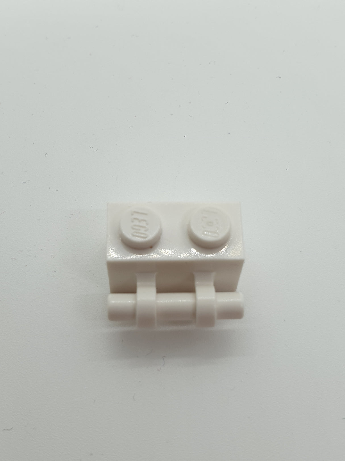 1x2 modifizierter Stein mit Griff weiß white