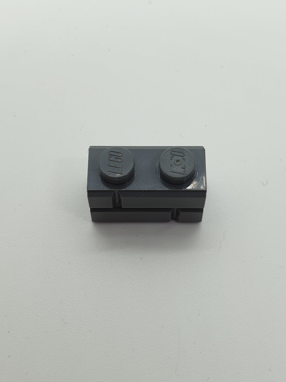 1x2 Mauerstein mit Profil neudunkelgrau