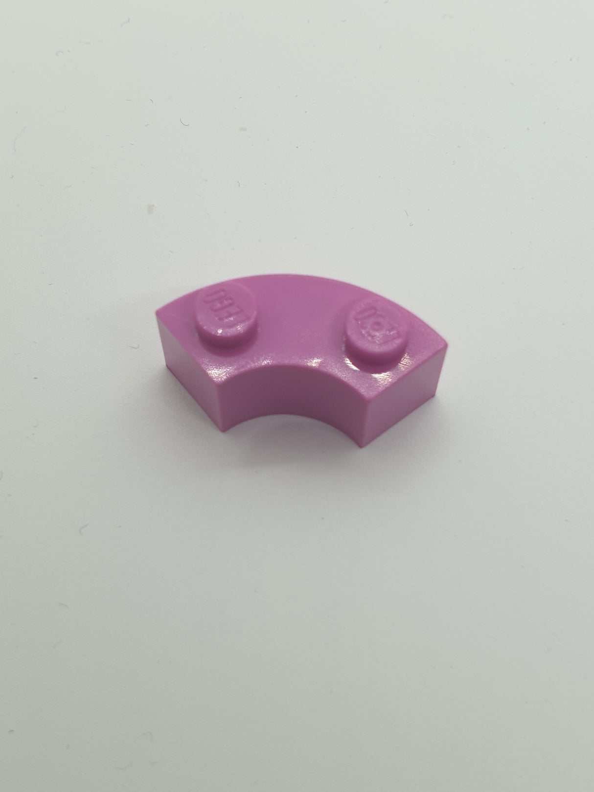 2x2 Rundstein Macaroni 1/4 Kreis mit Noppenkerbe und Verstärkung knallpink