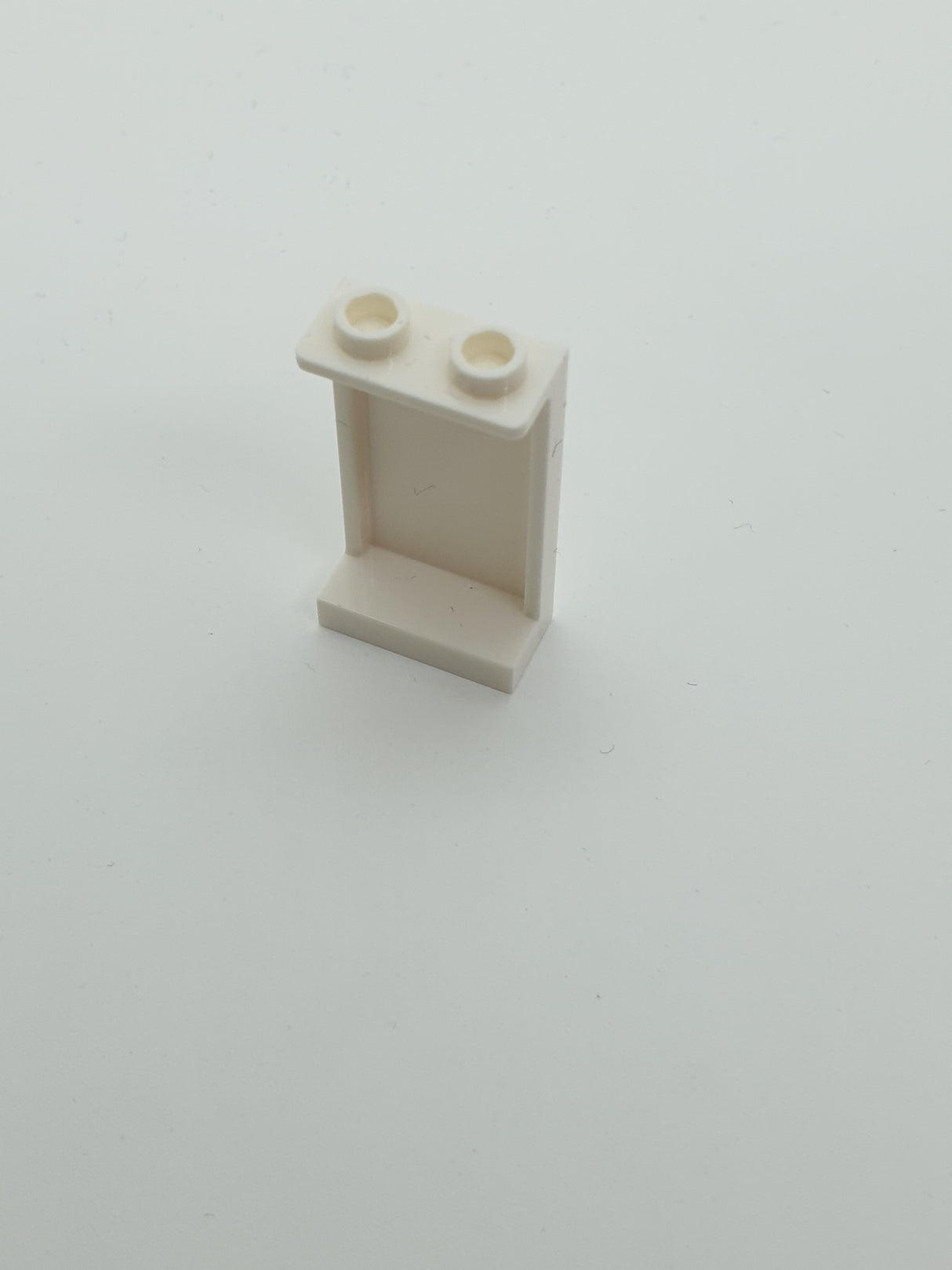 1x2x3 Wandelement / Paneel mit Seitenstützen hohle Noppen weiß white