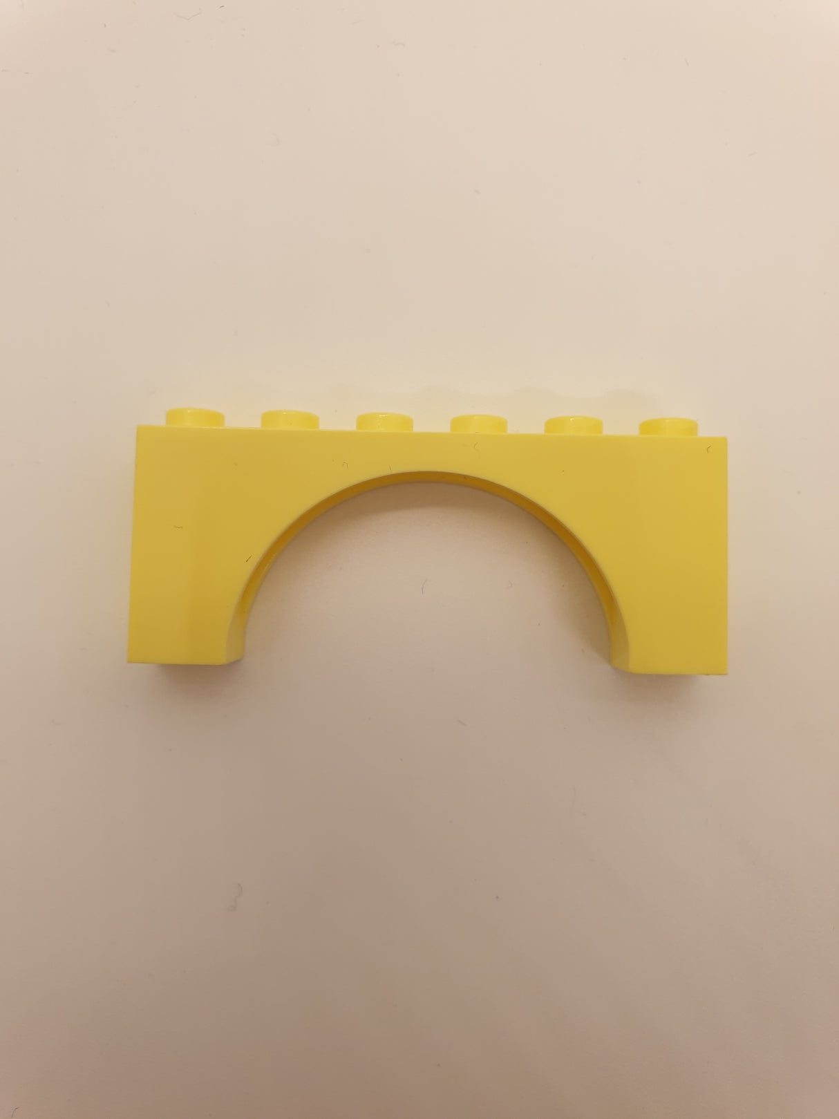 1x6x2 Bogenstein, ohne Querstrebe/ Support hellgelb bright light yellow