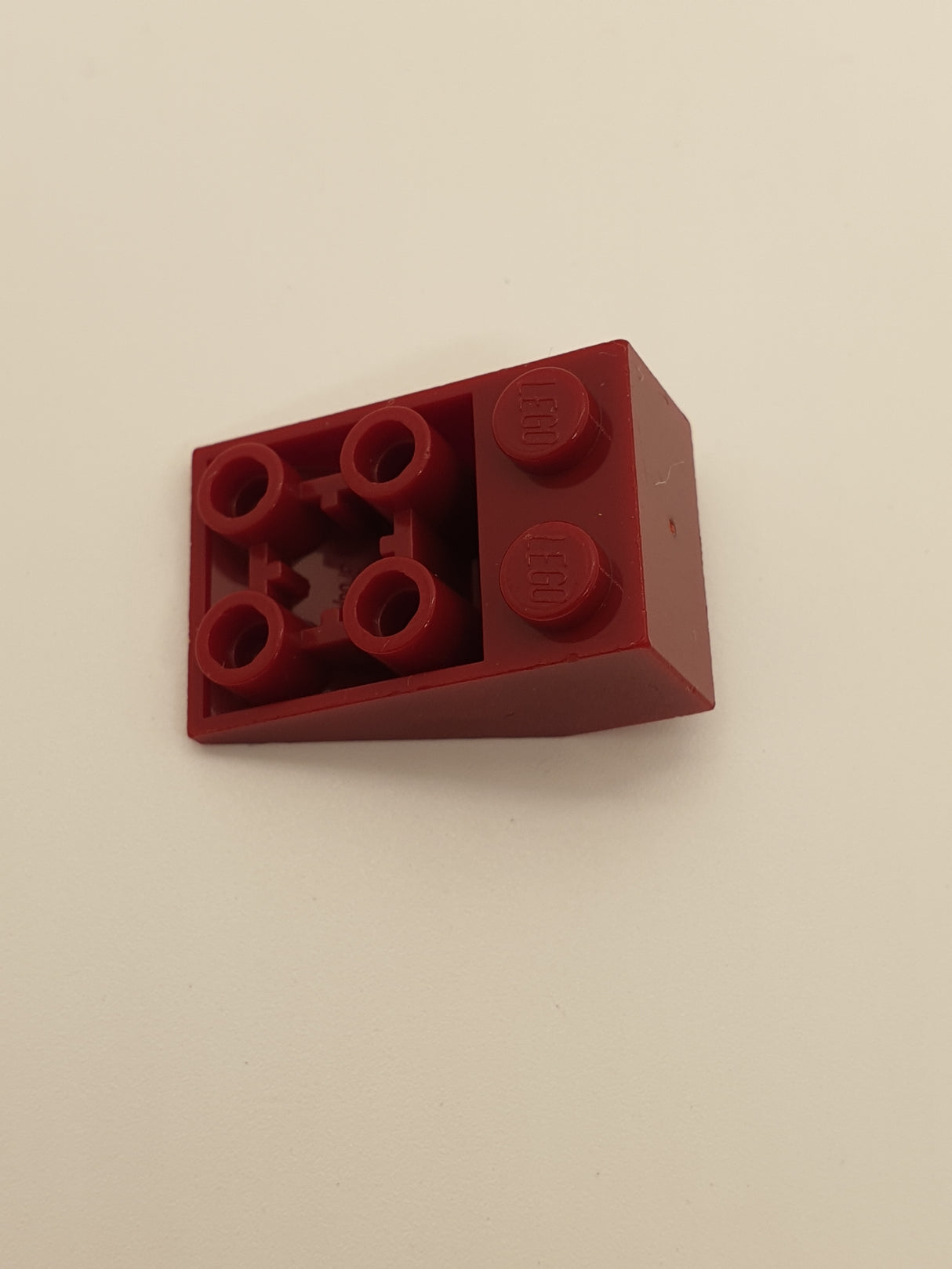 2x3 Invertstein 25° ohne Verbindung zwischen den Noppen dunkelrot